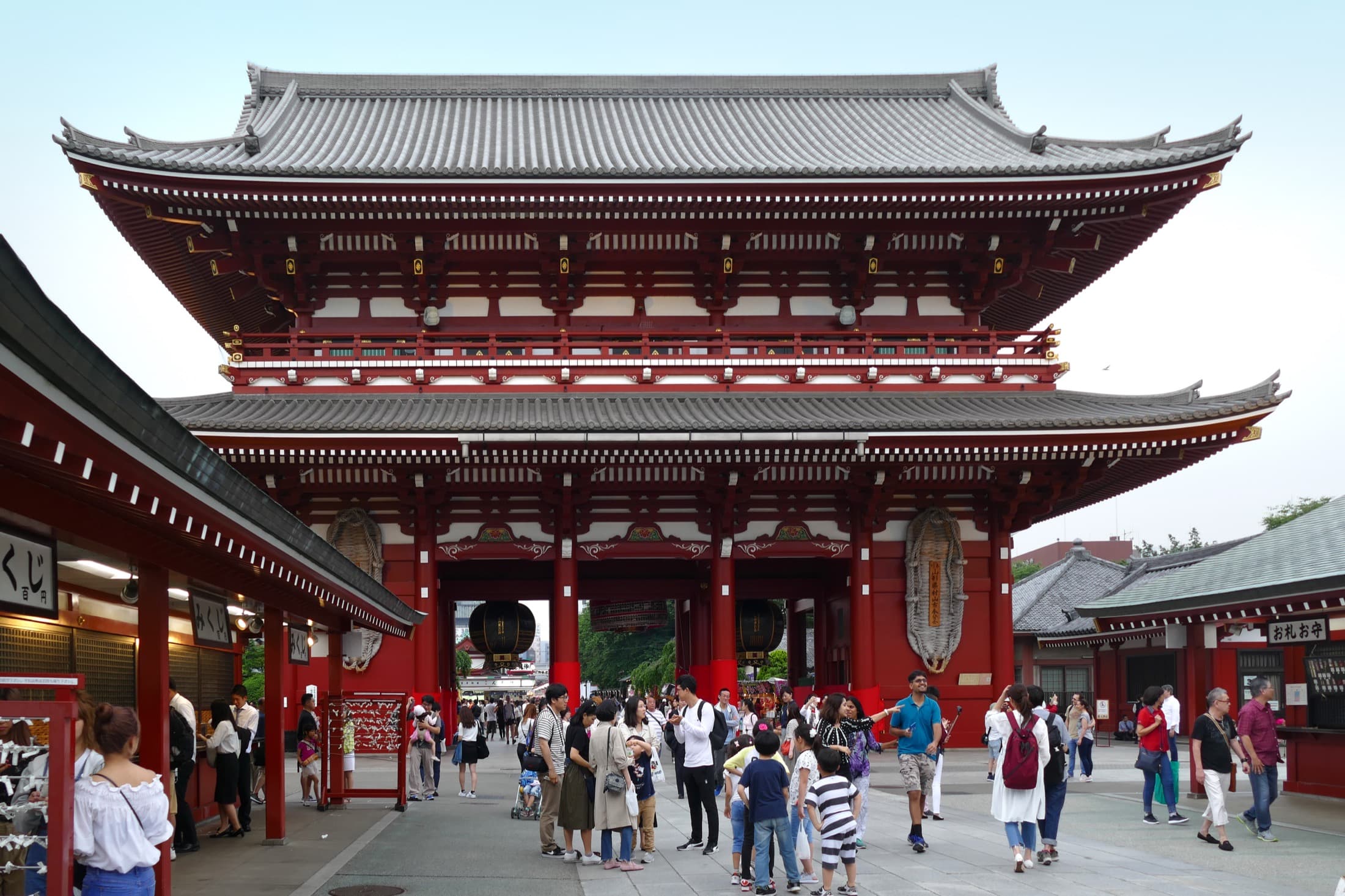 View of Senso-ji temple in Asakusa, Tokyo.